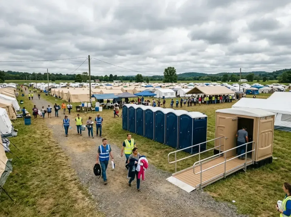 disaster-relief-camp-restrooms-010 — frequently asked questions, Dumpster & Portable Bathrooms Rental in Lake Land'Or, VA